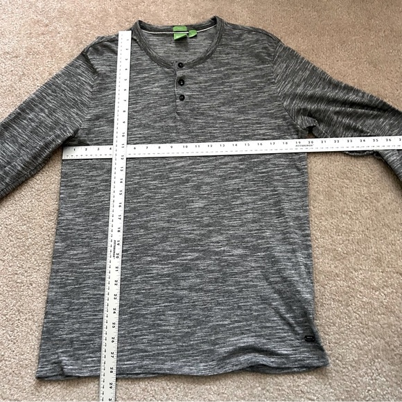 BOSS Green Label Slim Fit Henley Shirt - Picture 5 of 7